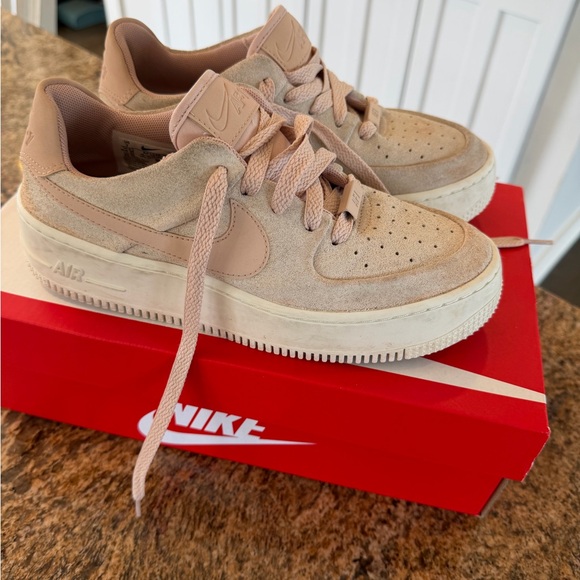 Nike Shoes - Size-7 NIKE Pale Pink/suede Air Force 1’s